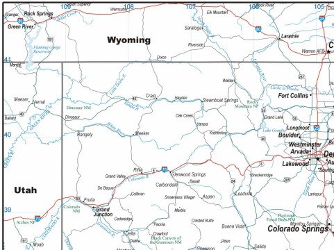 COLORADO HIGHWAY MAP download to your computer